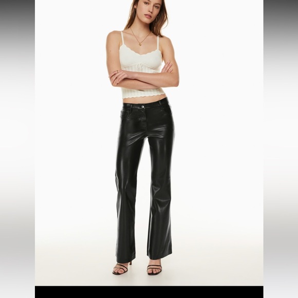 Wilfred Pants - Aritzia Wilfred faux Leather Pants sz 2